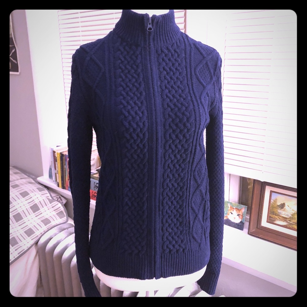 Uniqlo Ines de la Fressange cable zipper sweater